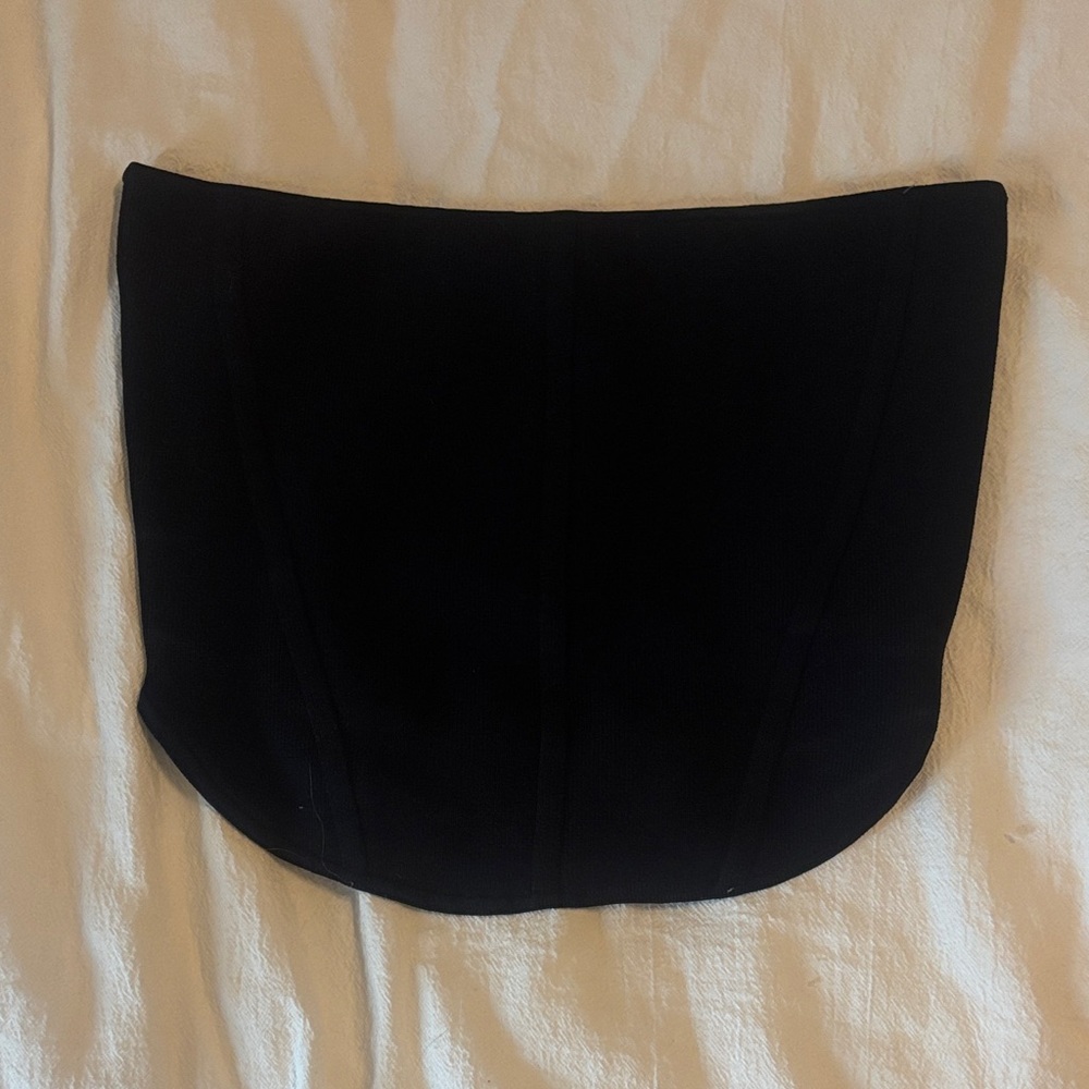 Babaton Black Strapless Corset Top